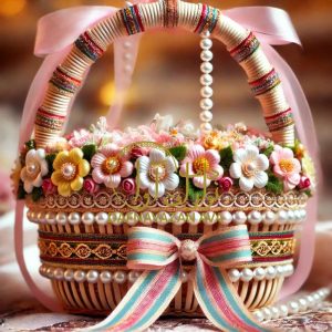 راهنمای کامل تزیین سبد بلهبرون با گل طبیعی 4 مراحل تزئین سبد گل
