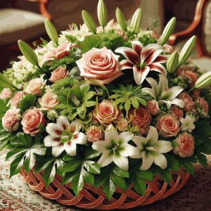 راهنمای کامل تزیین سبد بلهبرون با گل طبیعی 2 تزئین سبد گل بله برون